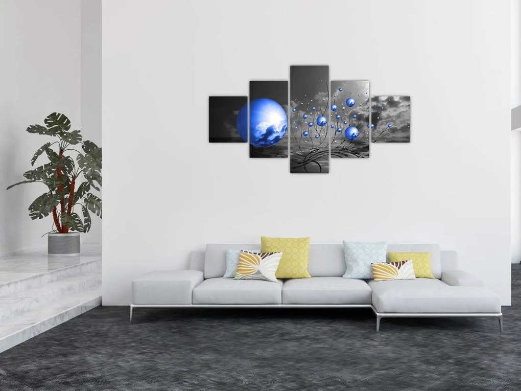 Obraz ciemnoniebieskich kul (125x70 cm)