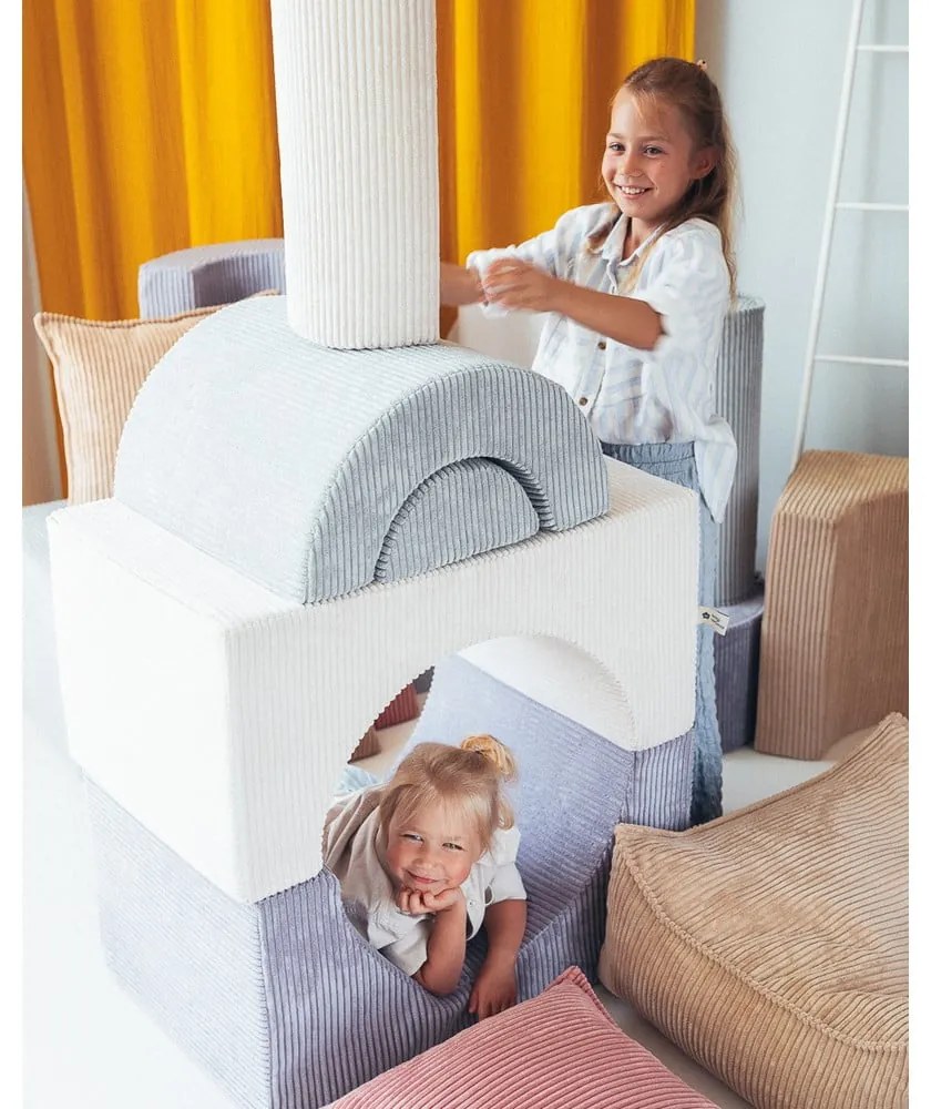 Miętowy sztruksowy piankowy plac zabaw 3 szt. wysokość 37 cm 75x49 cm Rainbow Montessori – Wigiwama