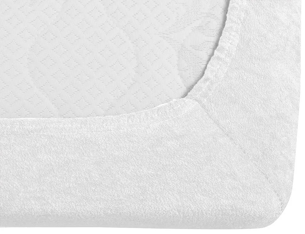 PrzytulneMieszkanie.pl Prześcieradło frotte EXCLUSIVE białe 140x200 cm