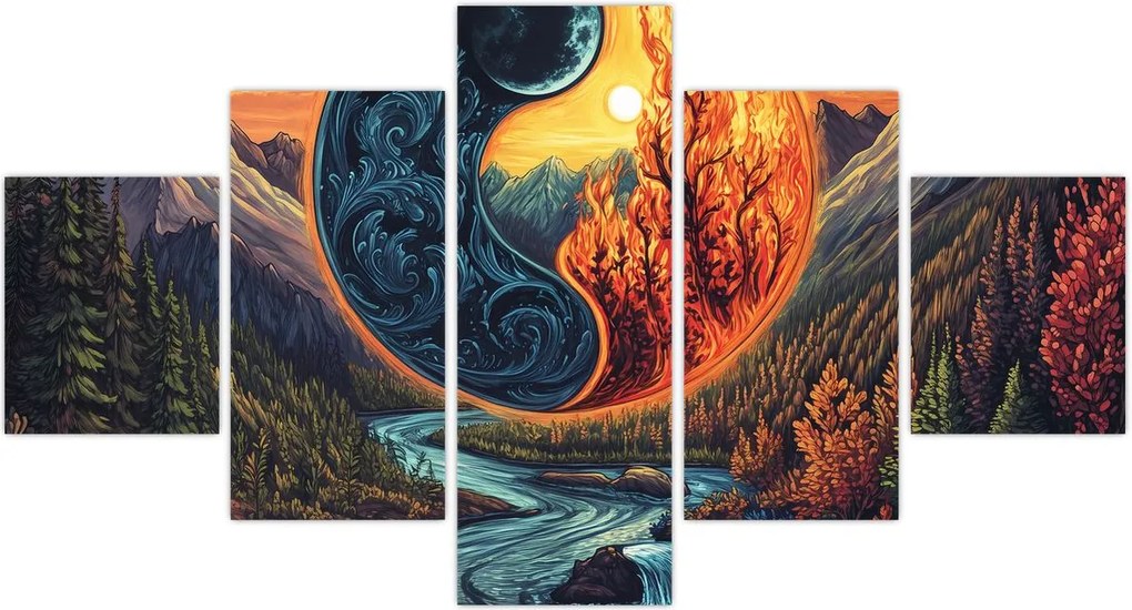 Obraz - Żywioły (125x70 cm)