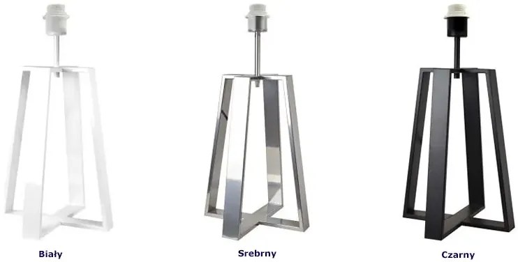 Okrągła lampa stołowa na białym stelażu - EX965-Tlool- 5 kolorów