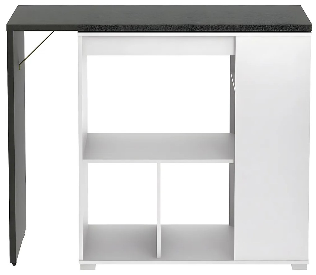 Obrotowa szafka barowa SATURNE – kolor biały i szary