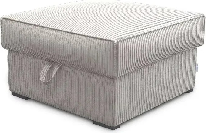 Taboret SMART COSARO XL z miejscem do przechowywania 71x71 cm, jasnobeżowy