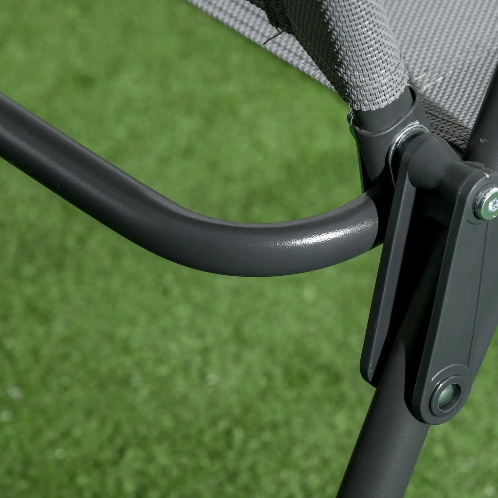 Outsunny Zestaw mebli bistro na zewnatrz, Zestaw bistro ogrodowy Składany zestaw bistro, 53,5 cm x 64 cm x 93 cm, Jasnoszary