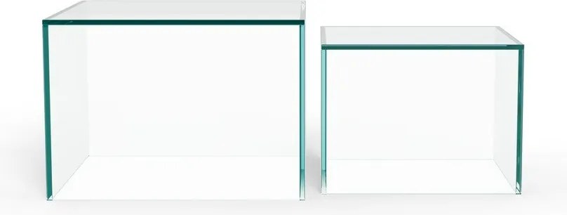 Szklane stoliki zestaw 2 szt. 50x50 cm Dice – Actona