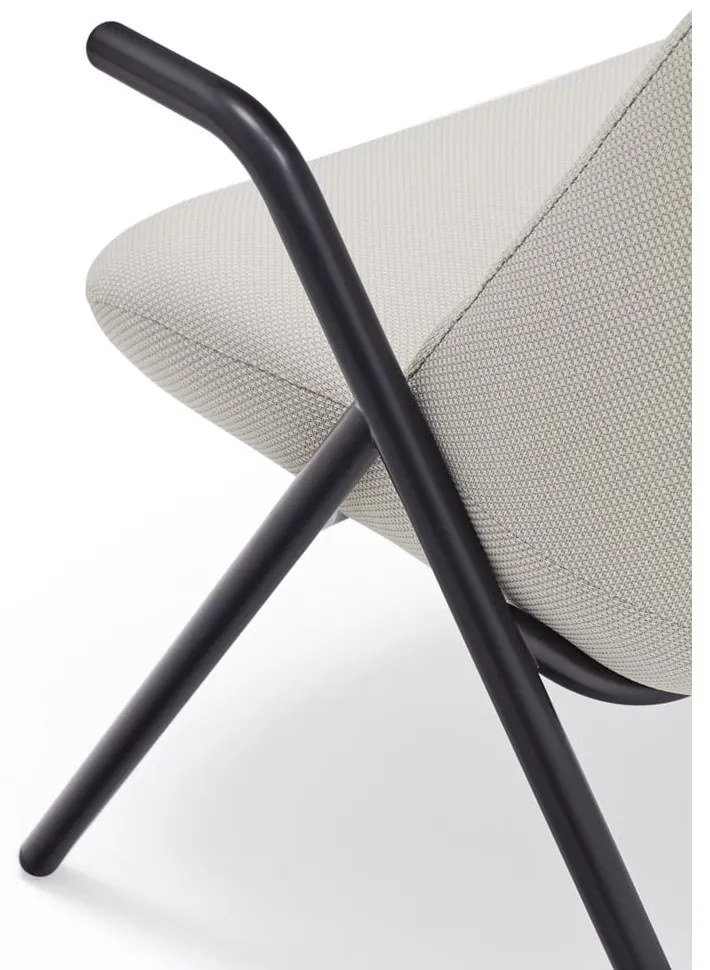 Biały fotel Teulat Dins, wys. 114 cm