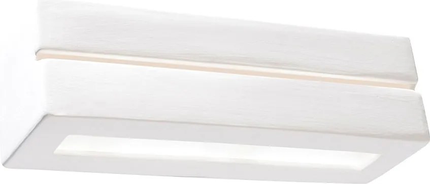 Kinkiety Nowoczesny Vega, Ceramika - 1 Źródło - L.32.5 X H.9.5 Cm - Biały