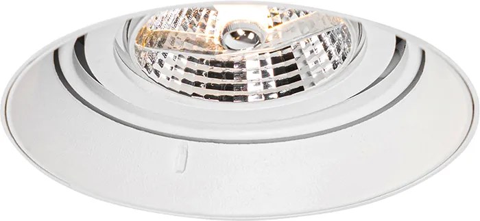 Zestaw 6 nowoczesnych reflektorów wpuszczanych białych GU10 AR70 okrągłych bezramkowych - Oneon