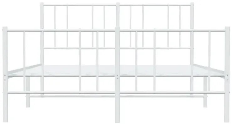 Białe metalowe łóżko w stylu loft 120x200 cm - Quzi