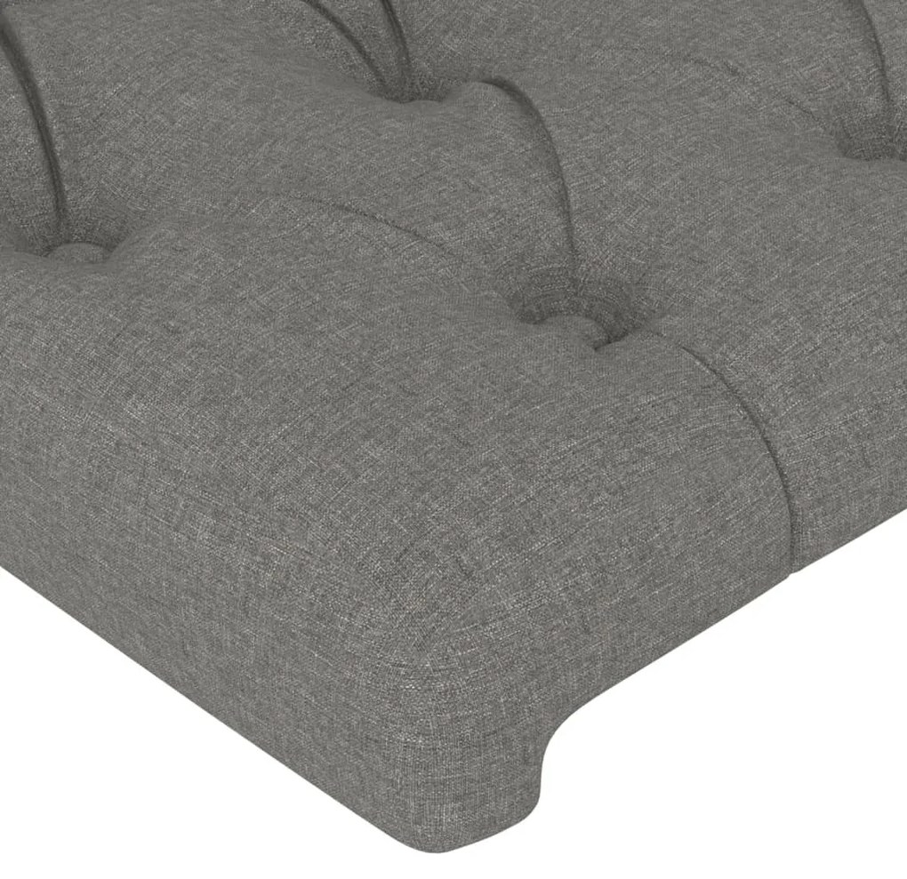 Zagłówek do łóżka z materacem sprężynowym 90 cm ciemnoszary
