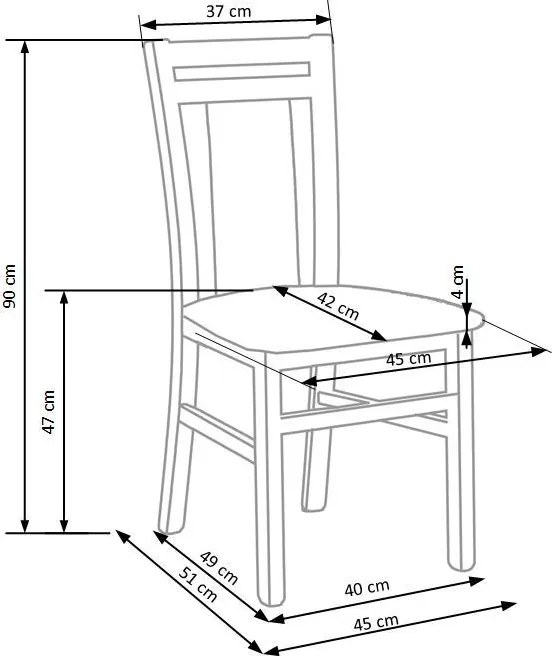 Krzesło drewniane Hubert 8 dąb sonoma
