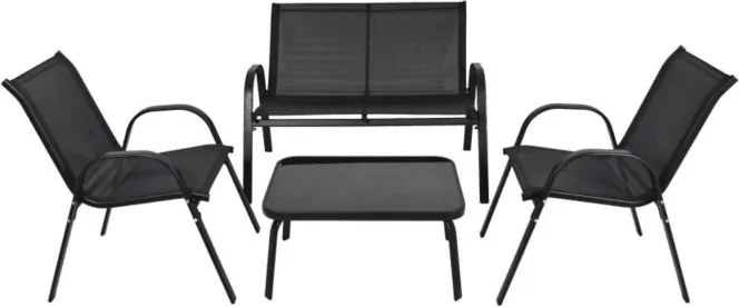 ZESTAW MEBLI OGRODOWYCH KAWOWYCH RIVET KD SOFA + 2 KRZESŁA + STOLIK