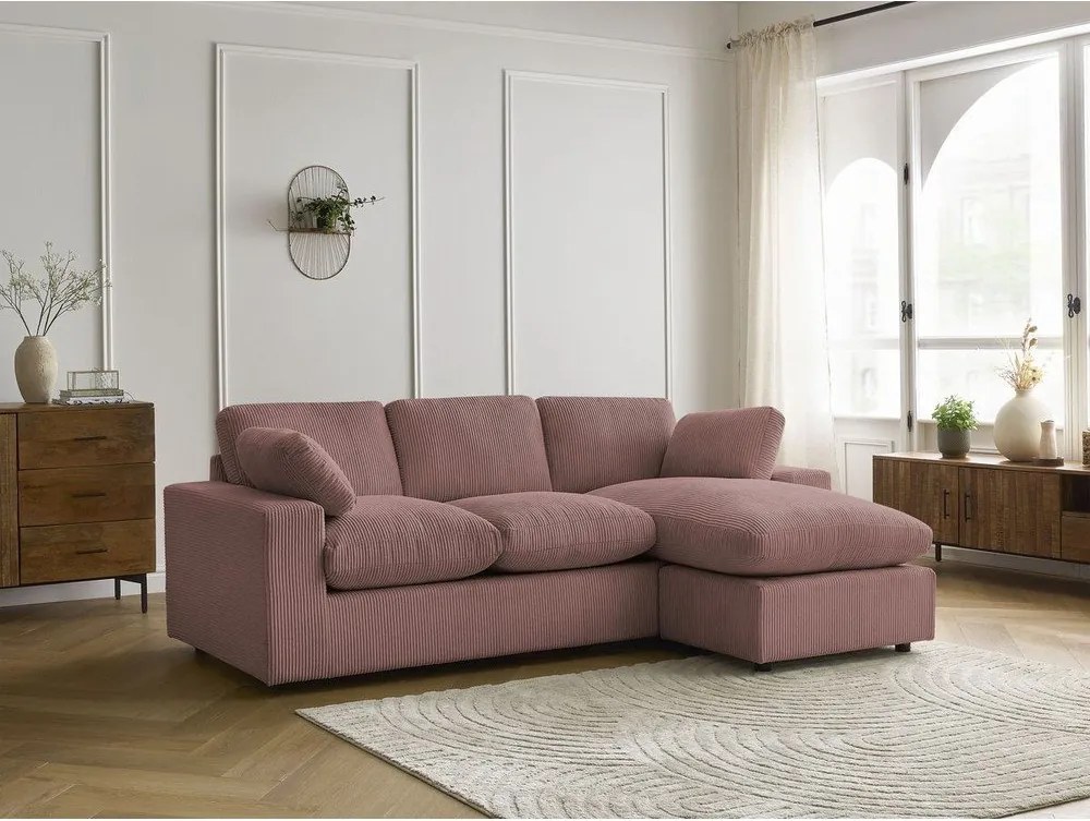 Różowy sztruksowy narożnik Belair – Bobochic Paris