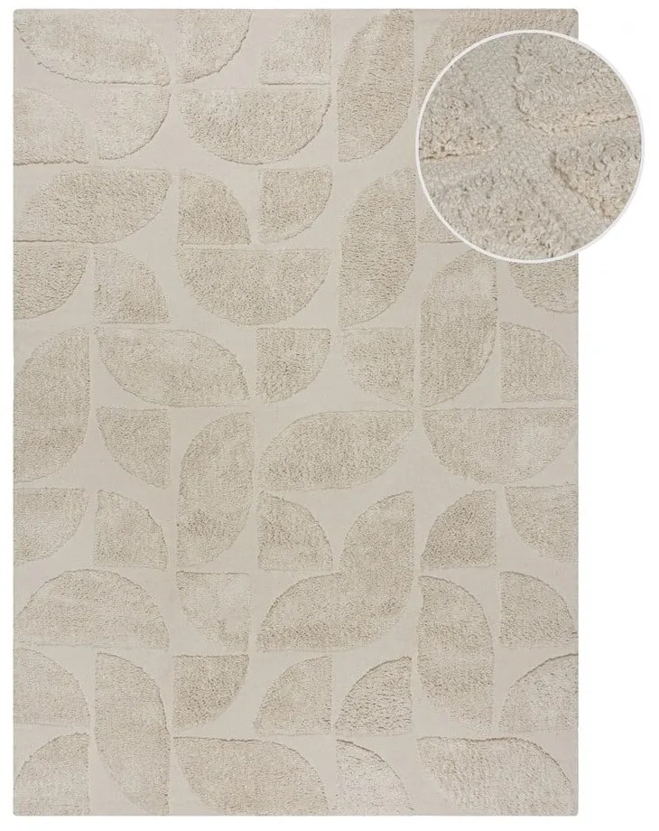 Kremowy bawełniany dywan tkany ręcznie 80x150 cm Ada Arch Geo – Flair Rugs