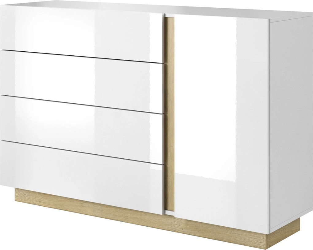 Komoda ARCETTO 138 cm do Salonu Sypialni Biały