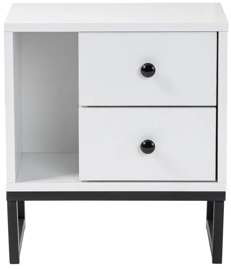 Stolik nocny Glimmer White