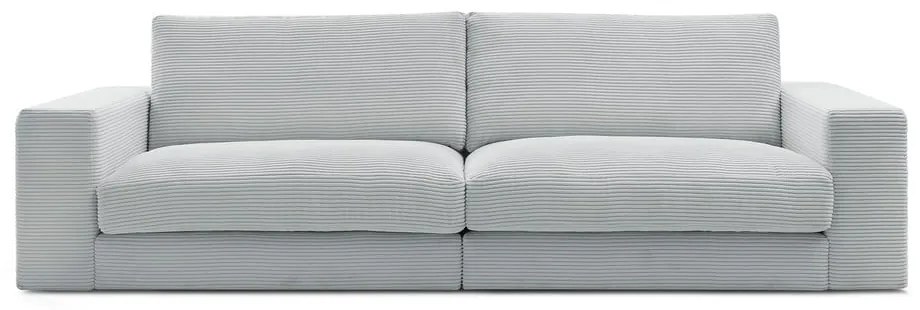 Jasnoszara sztruksowa sofa 274 cm Leonard – Bobochic Paris