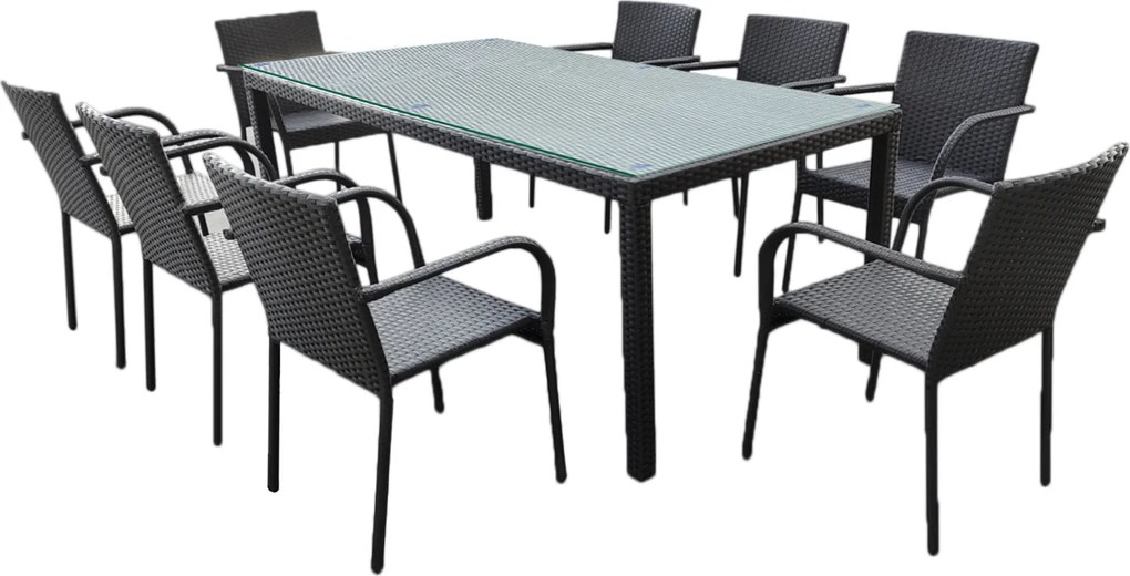 Zestaw mebli ogrodowych 8 osób Sottile