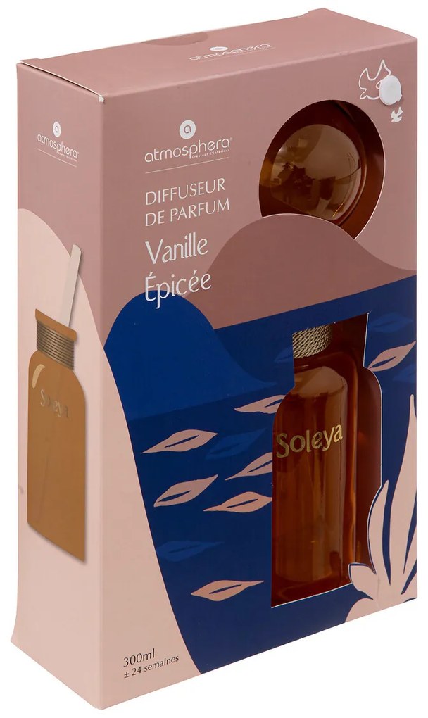 Elegancki dyfuzor zapachowy z zamknięciem i patyczkami SOLEYA, 300 ml