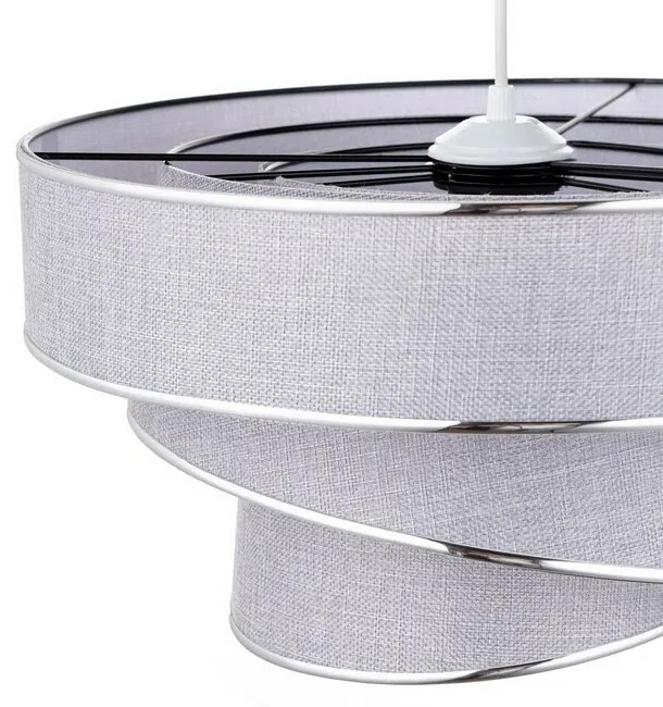 Lampa wisząca Couper - szara, srebrna