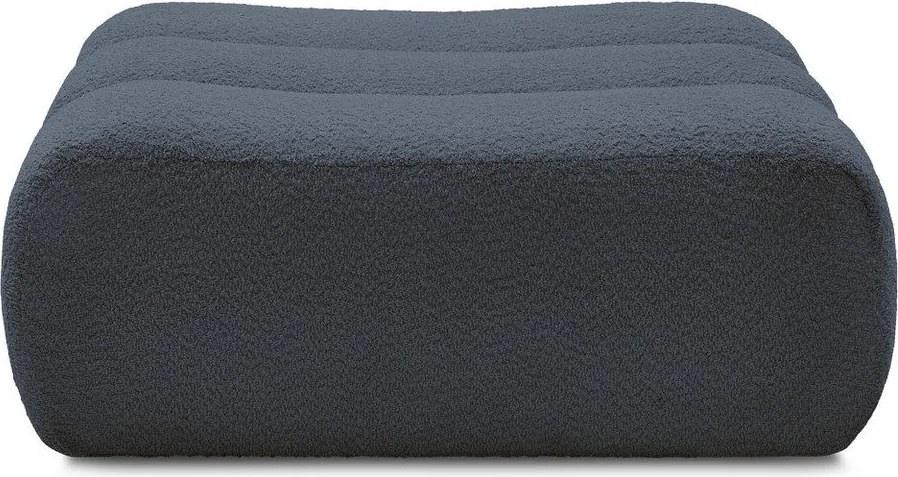 Ciemnoniebieski podnóżek z materiału bouclé Azra – Bobochic Paris