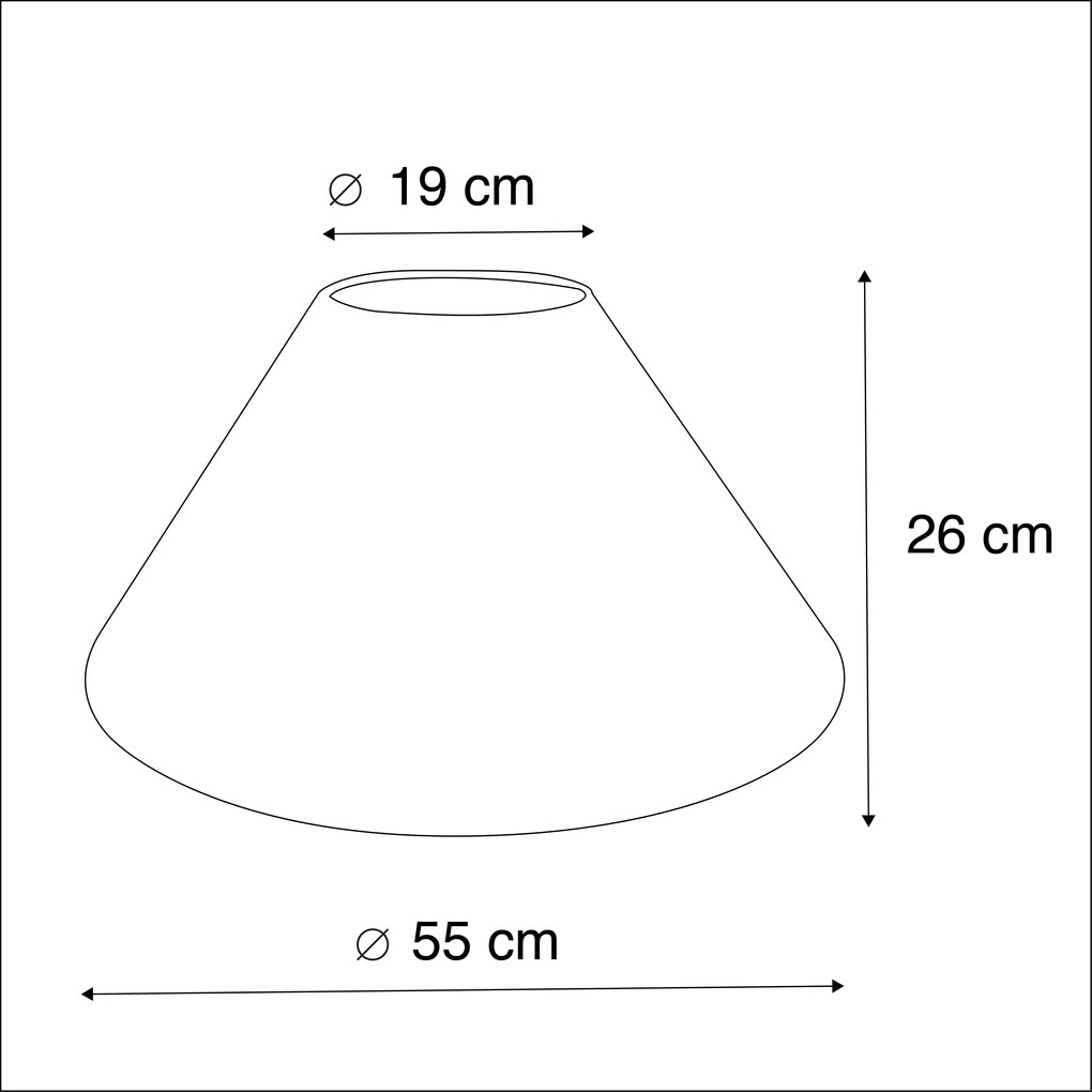 Abażur materiałowy beżowy okrągły ścięty 55/19/26