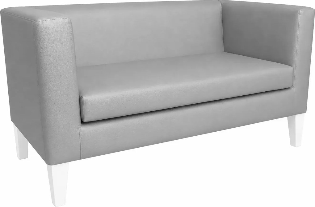 Sofa Monaco : Kolor nogi - Biała, Kolor tkaniny - EKO-SKÓRA - 22D, Typ tkaniny - Eko-skóra , Wysokość nogi - 20 cm