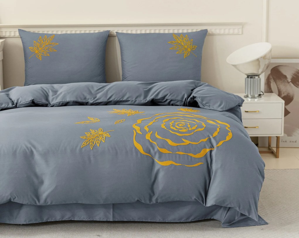 PrzytulneMieszkanie.pl PrzytulneMieszkanie.pl Pościel z mikrofibry EMBROSA szare Rozmiar pościeli: 70 x 80 cm | 140 x 200 cm