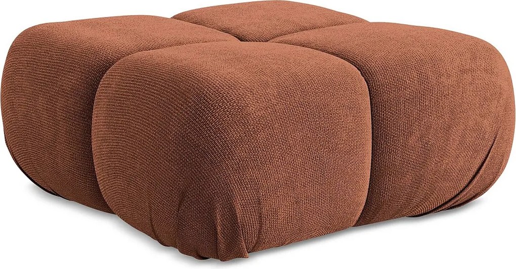 Pufa - z tkaniny szenilowej - terakota - LOKUA