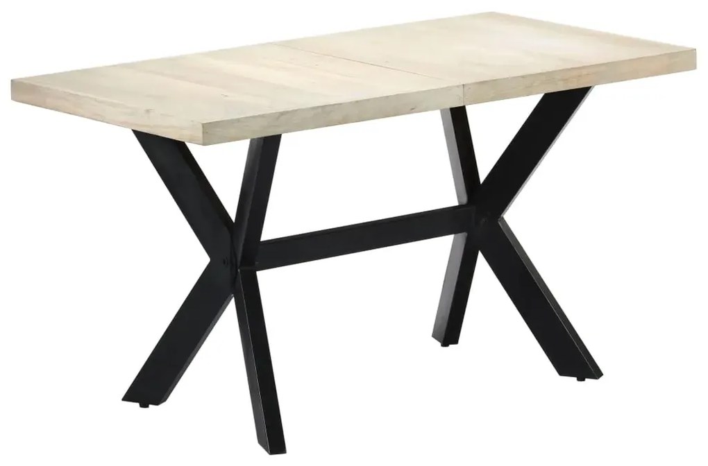 Stół do jadalni z drewna mango Glefro 2X – biały