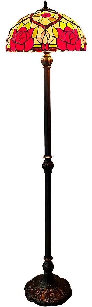 Brilagi - Tiffany witrażowa lampa podłogowa GARLAN 2xE27/60W/230V