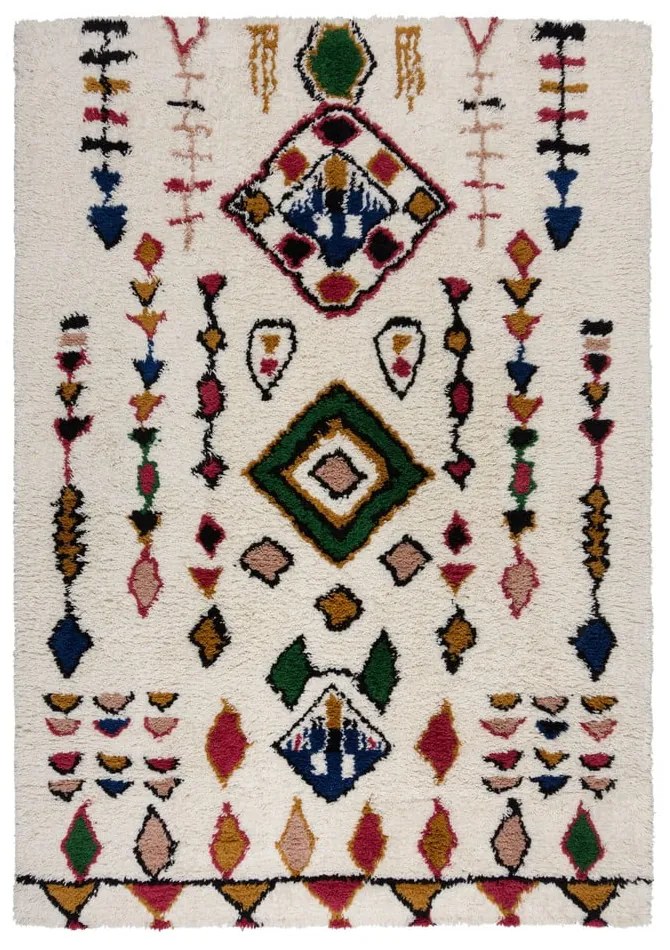 Kremowy wełniany dywan tkany ręcznie 160x230 cm Moroccan Fes – Flair Rugs