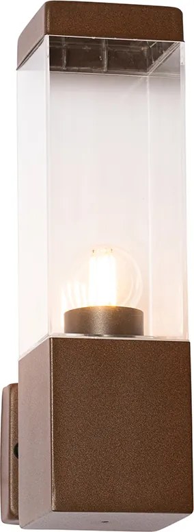 Nowoczesna lampa ścienna zewnętrzna rdzawo-brązowa IP44 - Malios