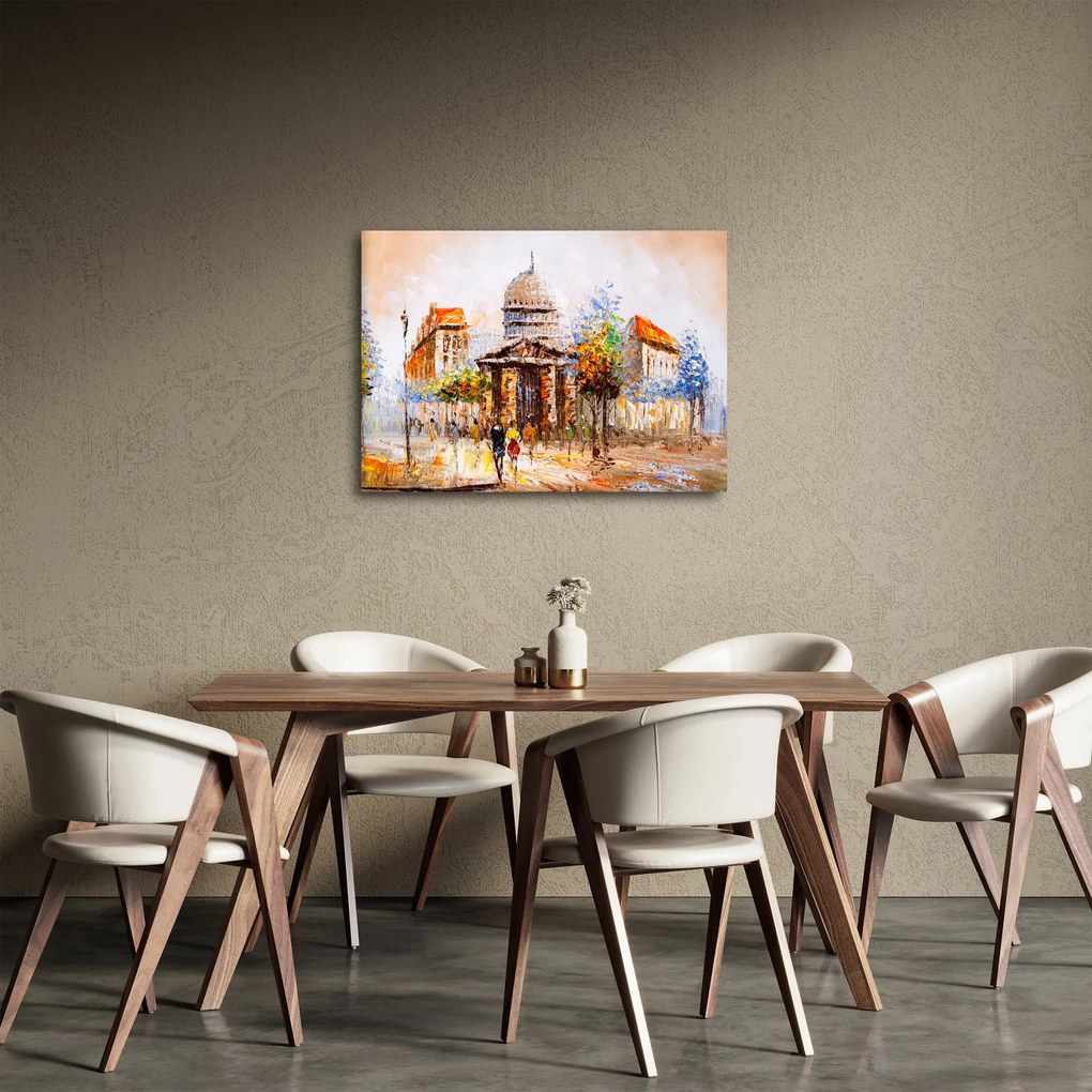Obraz - Malowana miejska pamiątka (70x50 cm)