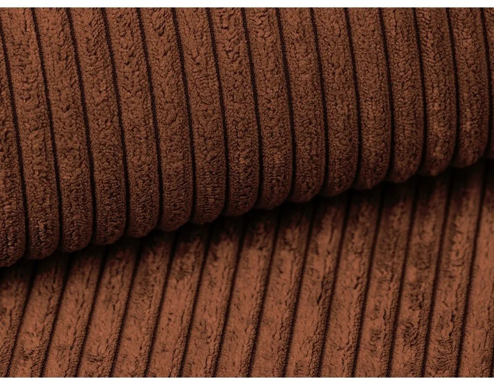 Sztruksowa rozkładana sofa w kolorze terakoty 195 cm Nona – Makamii