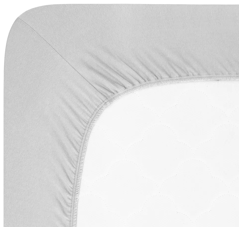 4Home prześcieradło jersey Lycra szary, 90 x 200 cm