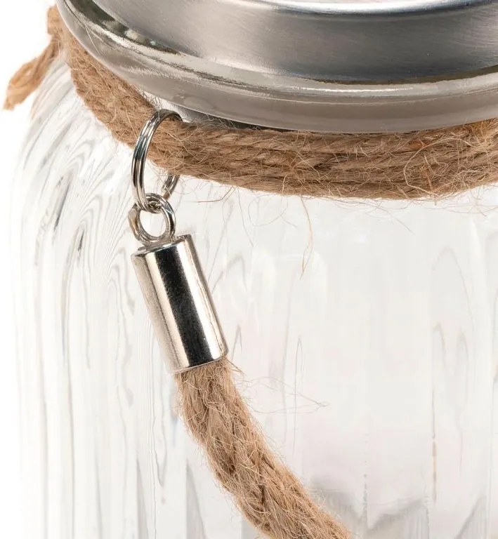 Solarne światło, słoik - 3 diody LED, biała ciepła