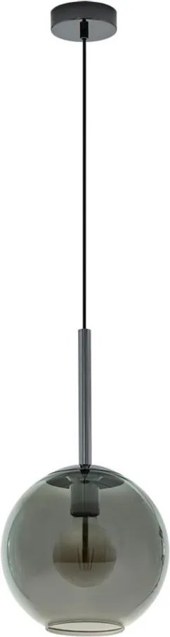 Eglo 97633 - Żyrandol na przewodzie TINDARI 1xE27/60W/230V przydymiona czerń