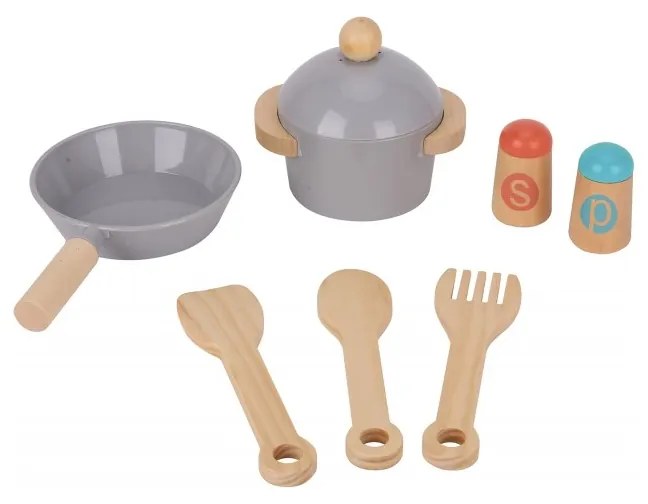 Tooky toy duża drewniana kuchnia dla dzieci 10 el. fsc
