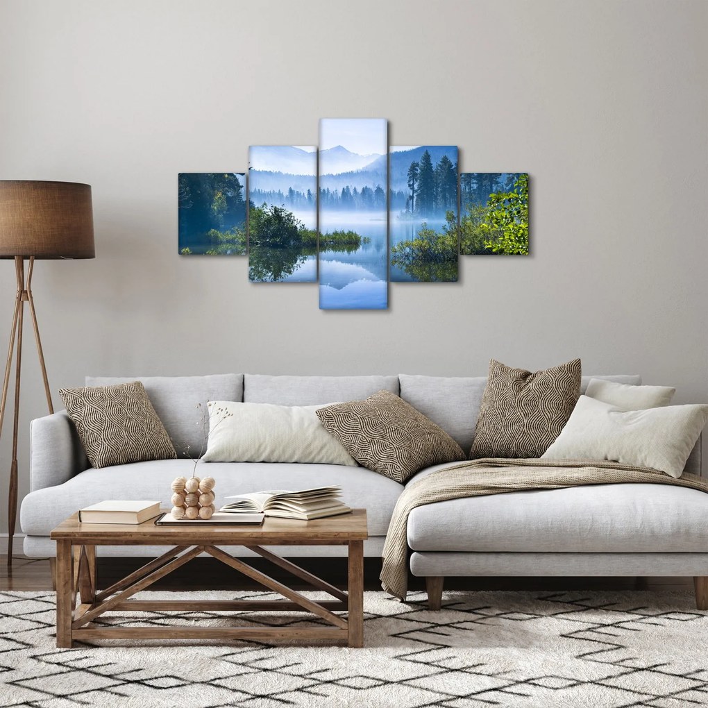 Obraz górskiego jeziora (125x70 cm)