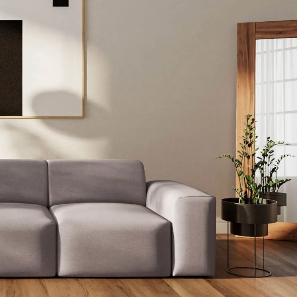Szara aksamitna sofa 285 cm Villet – Rodier