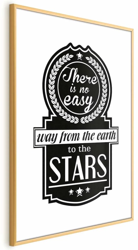 Plakat Big lesson 29,7x42 cm z ramą złotą z marginesem ARTGEIST B