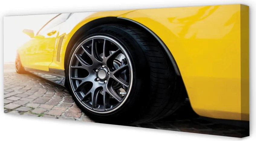 Obraz na płótnie Klasyczne Żółte Auto