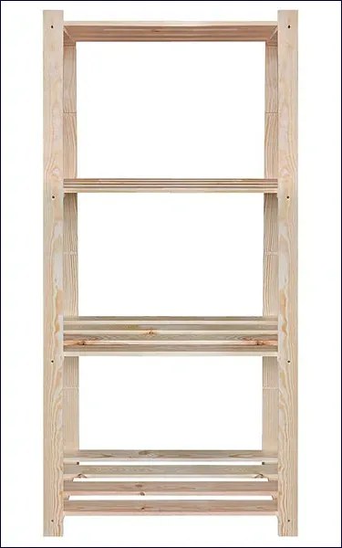 Drewniany regał do spiżarni, kuchni, piwnicy L4-D14