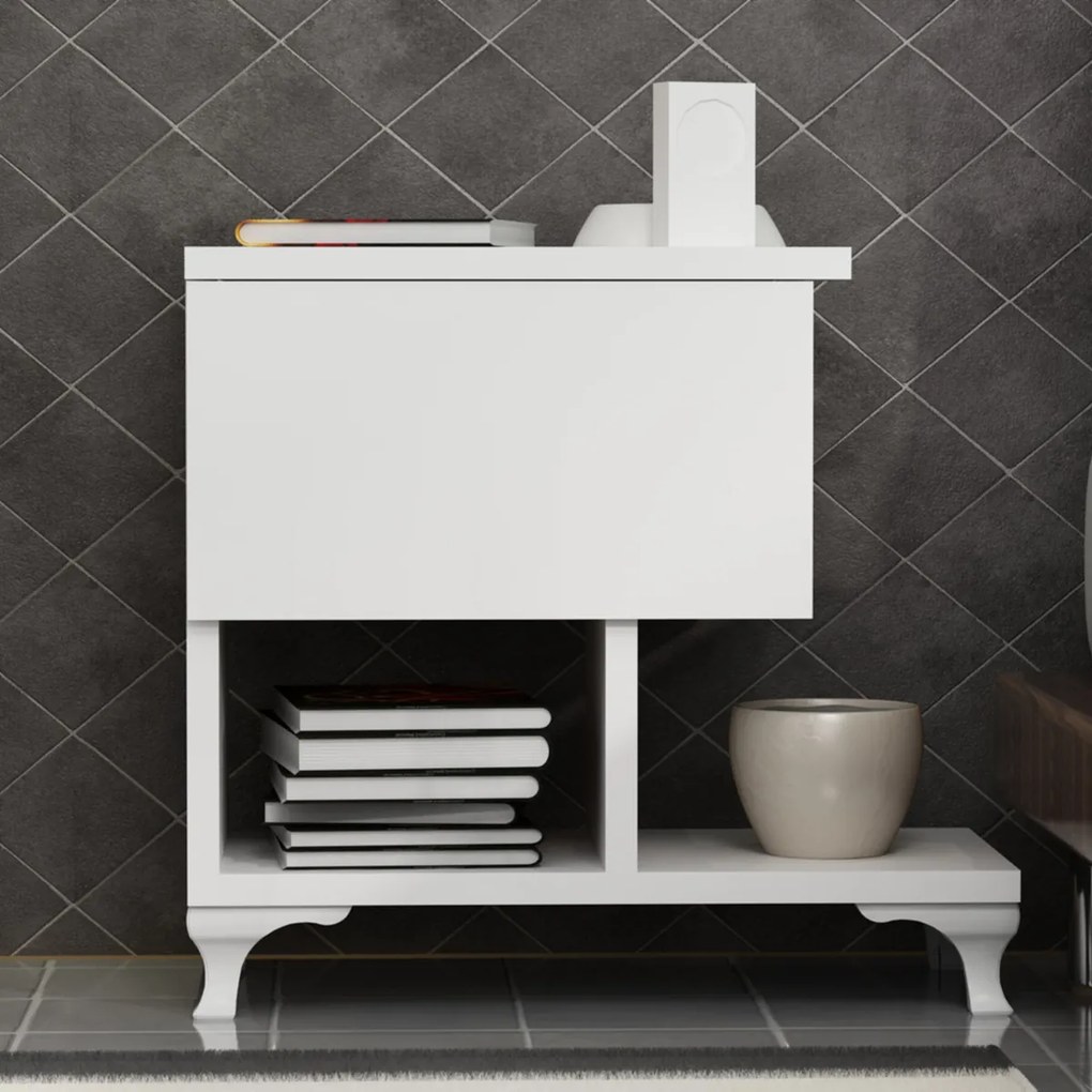 Stolik nocny Cast White