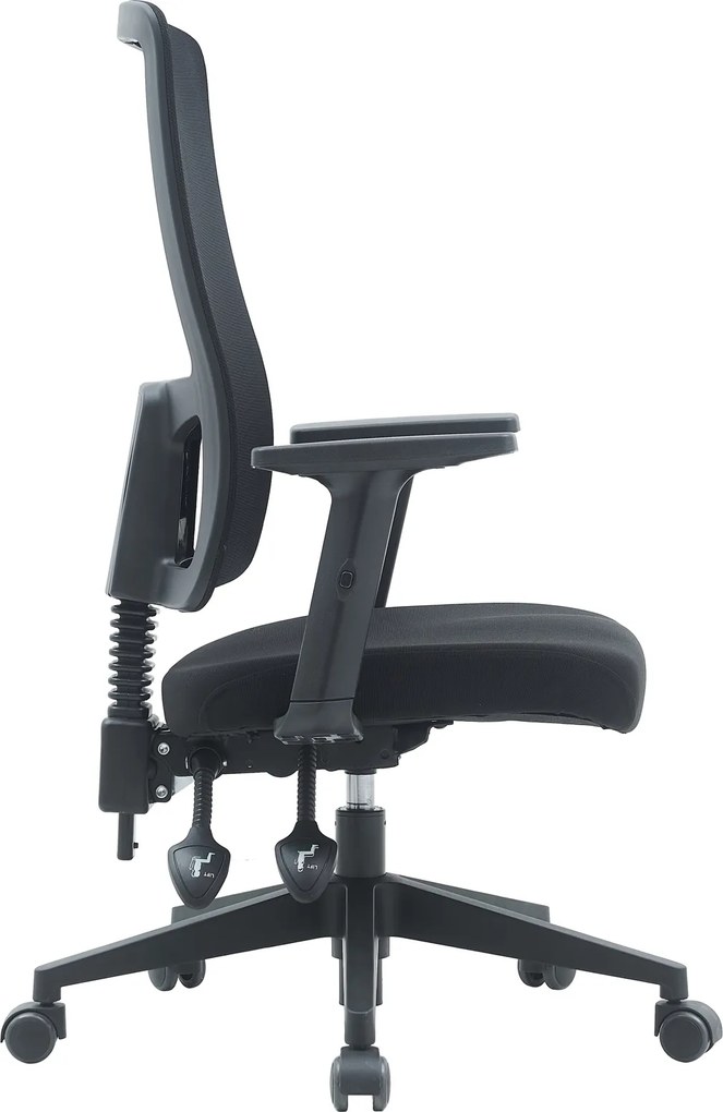 Fotel biurowy z oparciem z siatki Popstar Mesh, zgodny z normą BHP