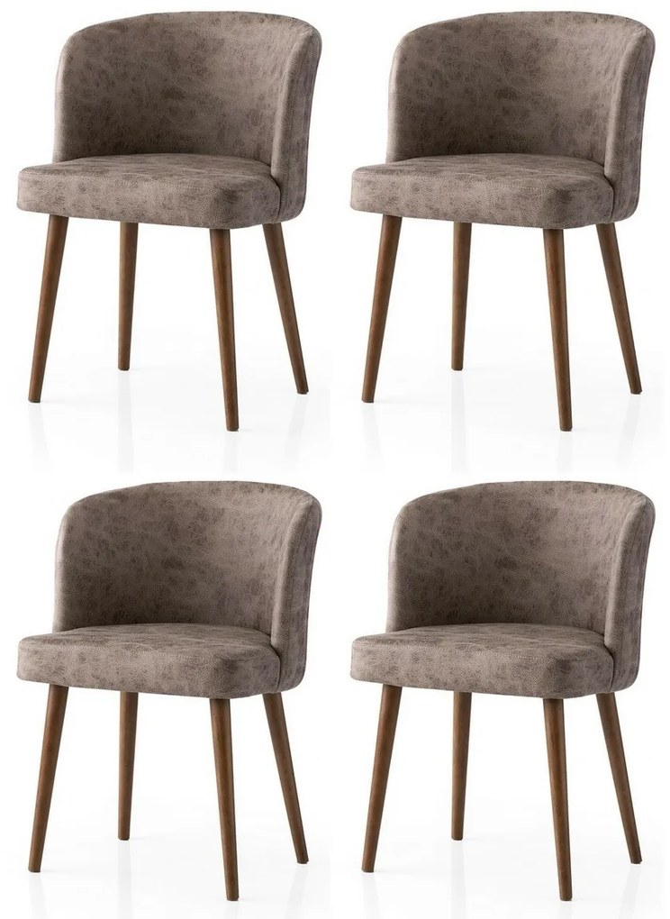 Zestaw krzeseł do jadalni Zen Mink and Black, 4sztuki