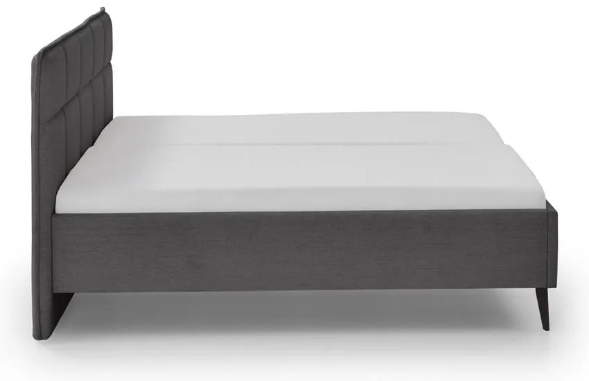 Antracytowe łóżko dwuosobowe ze schowkiem ze stelażem 200x200 cm Paulo – Meise Möbel