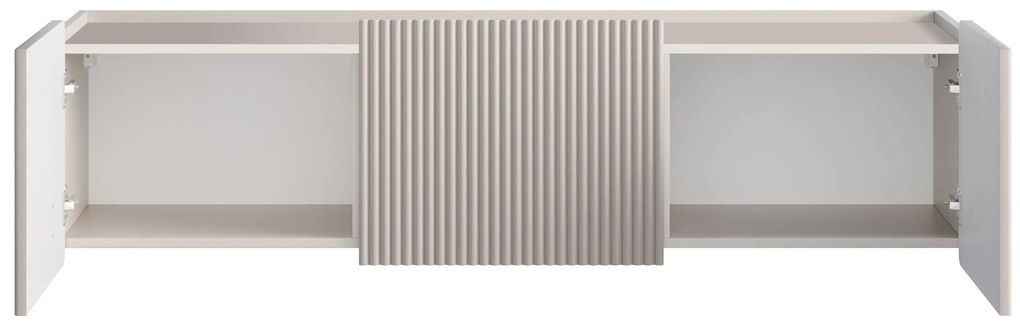 Szafka RTV Malmi 150 cm wisząca - kaszmir / złoty