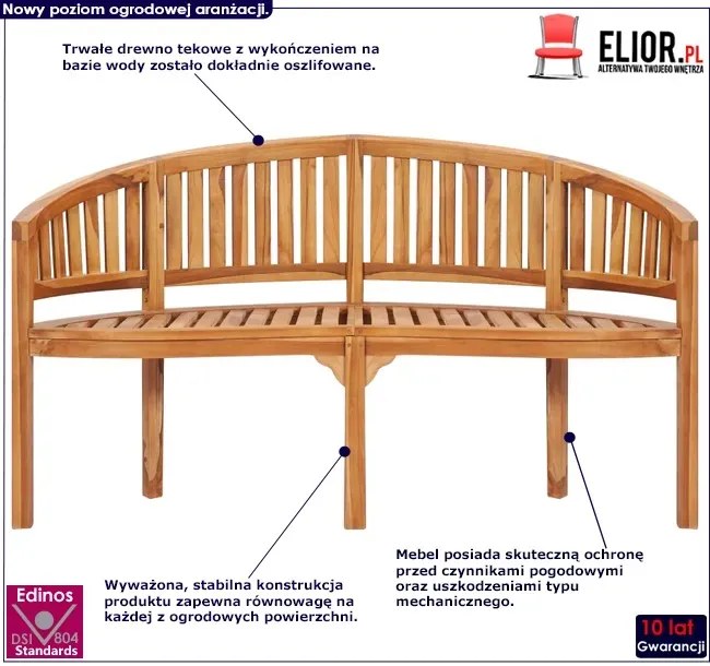 Drewniana ławka ogrodowa N2-P85